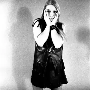 A fashion shoot from 13 April 1970 - A model wears a dress with knee lenght boots A fashion shoot from 13 April 1970 - A model wears a dress with knee lenght boots