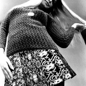 A fashion shoot from 13 April 1970 - A model wears a jumper and skirt A fashion shoot from 13 April 1970 - A model wears a jumper and skirt