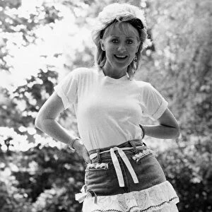 Fashion Skirt: Frilly Lulu in her t-shirt, hat and Acrobat rara skirt costing £32
