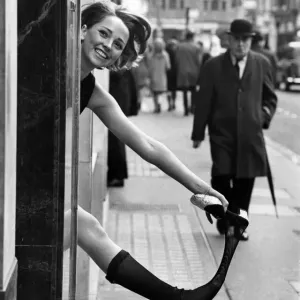 Fashion: Vivienne, showing whats afoot in stockings. January 1968 P009277