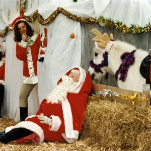 Father Christmas sneeks a quick forty winks between visitors to his grotto