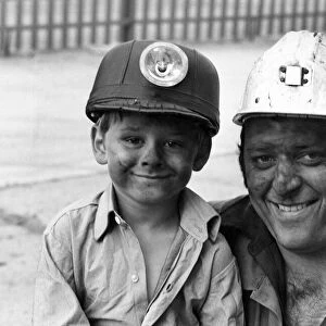 Father and son miners. October 1978 P017741