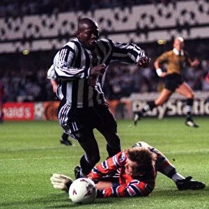 Faustino Asprilla Newcastle United September 1997 during the Champion league match
