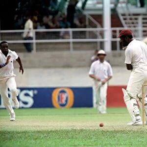February 1990 90-1082-100 International Test Match Cricket. West Indies vs England