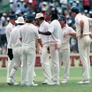 February 1990 90-1082-111 International Test Match Cricket. West Indies vs England