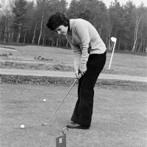 Female golfers during a practise round at the Berkshire Golf Club Female golfers during a practise round at the Berkshire Golf Club