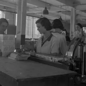 Print of Female Workers in a Cigarette Factory, Nottingham, 1933 Print of Female Workers in a Cigarette Factory, Nottingham, 1933