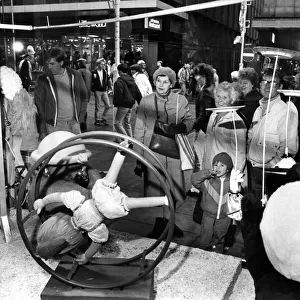 Fenwicks circus theme Christmas window in Newcastle. 11th December 1986
