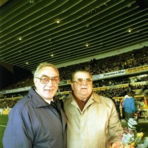 Ferenc Puskas former footballer with Billy Wright December 1993