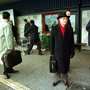 Fergus McCann Celtic Football Club December 1998 standing outside Zagreb Airport