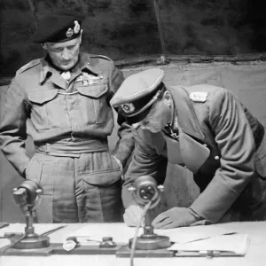Field Marshal Montgomery Observes German Surrender Signing, Print