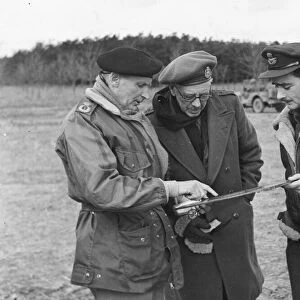 Field Marshal Montgomery tours the western front, March 1945