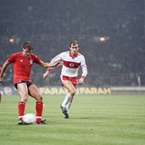 FIFA 1986 World Cup Group 3 Qualifying match at Wembley. England 5 v Turkey 0