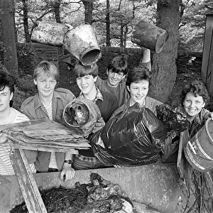 Fighting to keep Britain beautiful are Holmfirth High School pupils (from left)