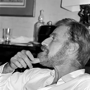Film actor Charlton Heston at the Dorchester Hotel in London, today