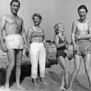 Richard Todd Family Print on Ibiza Beach 1967 Richard Todd Family Print on Ibiza Beach 1967