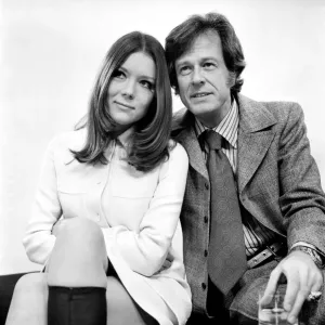 Diana Rigg Leaves Heathrow for New York Print