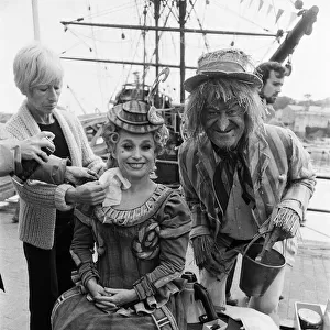 Filming of the childrens television series Wurzel Gummidge at Brixham harbour in