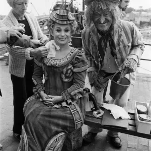 Filming of the childrens television series Wurzel Gummidge at Brixham harbour in