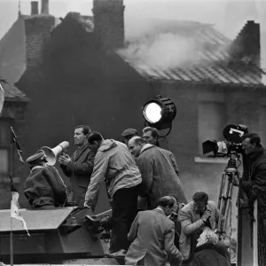 The filming of a dream scene in the film Billy Liar The filming of a dream scene in the film Billy Liar