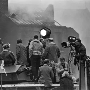 The filming of a dream scene in the film Billy Liar The filming of a dream scene in the film Billy Liar