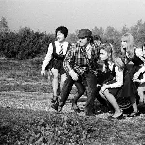 The filming of The Great St Trinians Train Robbery