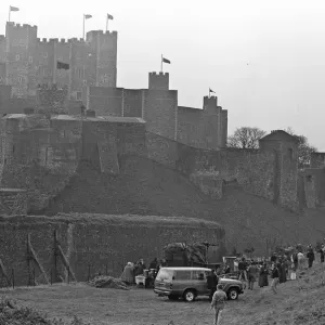 Print of Hamlet filming at Dover Castle, 23rd April 1990