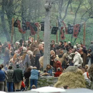The filming of Highlander film. Circa May 1985 The filming of Highlander film. Circa May 1985