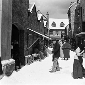 Filming of Oliver! at Shepperton studios. The scene which should have been shot in mid