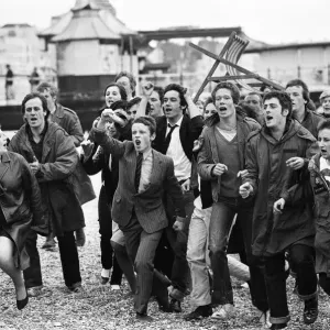 Filming of Quadrophenia in Brighton, based on the Mods and Rockers battles of the mid Filming of Quadrophenia in Brighton, based on the Mods and Rockers battles of the mid