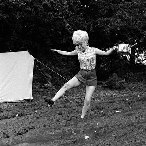Films Carry On Camping Film 1968 Filming at Pinewood Studios Barbara Windsor gets