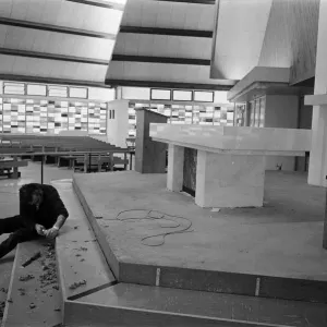 Finishing touches to St Patrick Roman Catholic Church, Deedmore Road, Wood End, Coventry Finishing touches to St Patrick Roman Catholic Church, Deedmore Road, Wood End, Coventry