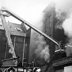 Fire at Bresler Upholstery Factory, Fordneuk Street, Bridgeton, Glasgow, December 1969