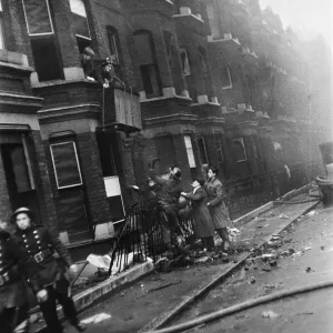 Black and White Print of Incendiary Bomb Damage in Southwark Black and White Print of Incendiary Bomb Damage in Southwark