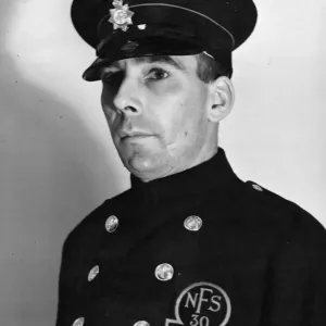 Print of a Fireman in National Fire Service Uniform, September 1941
