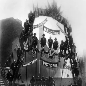 Queen Victoria's Visit to Birmingham Firemen Print 1887
