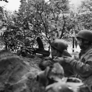 Print of British airborne forces in Holland, 29th September 1944