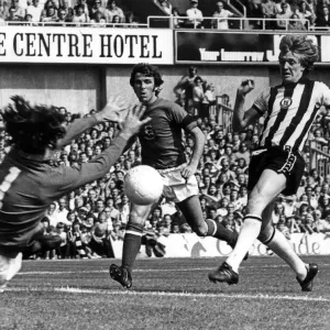 Black and white print of a football match Black and white print of a football match