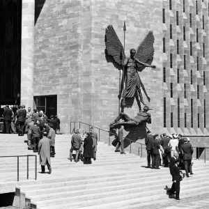 The first service takes place in the new Coventry Cathedral. May 1962 The first service takes place in the new Coventry Cathedral. May 1962