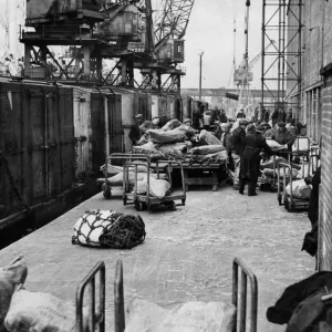 The first shipment for over 12 months, including meat, butter, flour and canned goods The first shipment for over 12 months, including meat, butter, flour and canned goods
