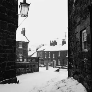 First snow of the winter at Castleton, Cleveland. 1971 First snow of the winter at Castleton, Cleveland. 1971