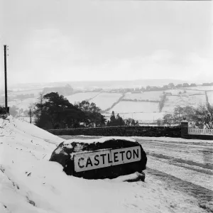 First snow of the winter at Castleton, Cleveland. 1971 First snow of the winter at Castleton, Cleveland. 1971