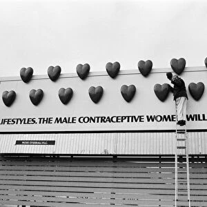 First ever "superside"advertising hoarding for contraceptives