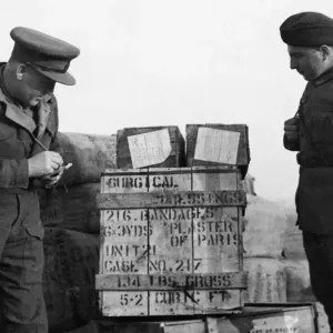 The first supply of British medical supplies for the civilian population of Belgrade The first supply of British medical supplies for the civilian population of Belgrade