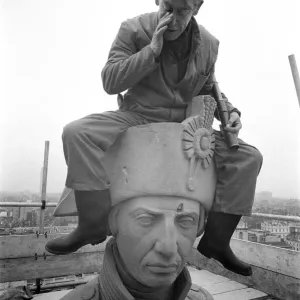 Nelson's Statue Restoration Print, 2nd March 1968