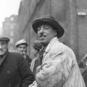 Fish Porter at Billingsgate Fish Market, 28th February 1954 Print