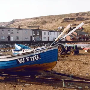 Fishing Cobles at Skinningrove, 6th February 1992 Print