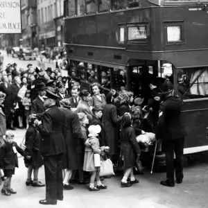 Flashback to the dark days of 1939, as Liverpool children board a bus to take them to Flashback to the dark days of 1939, as Liverpool children board a bus to take them to