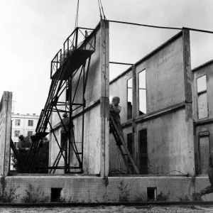 Prefabricated Panels Assembled into a Flat in Russia, 1962 (Print)