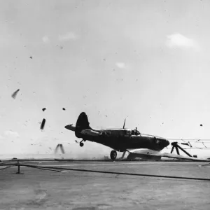 Fleet Air Arm Attacks Japanese Oil Refinery Print